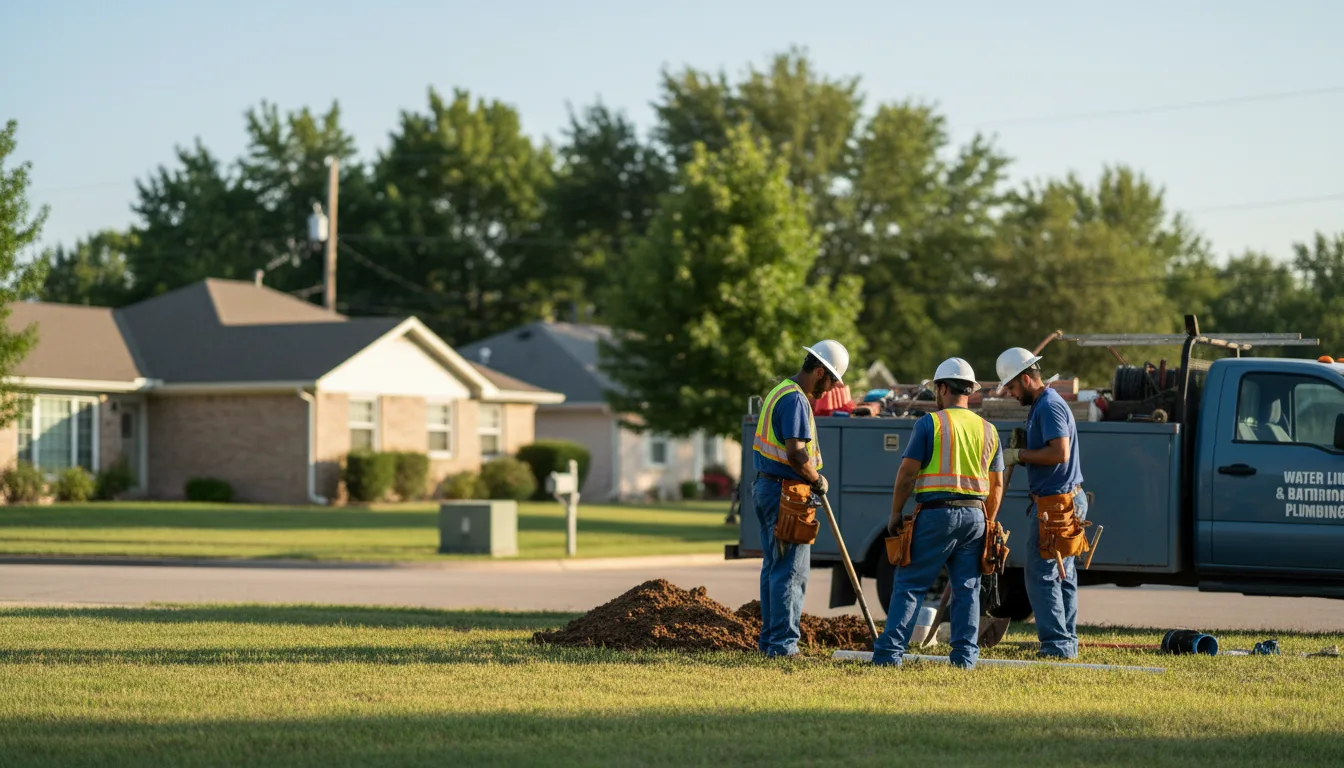 Residential water line and bathroom plumbing service in Overbrook, KS